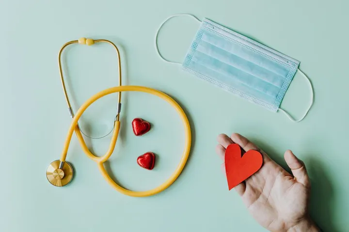 Stethoscope and heart symbols — cardiac care at Sangolkar Heart Care Center